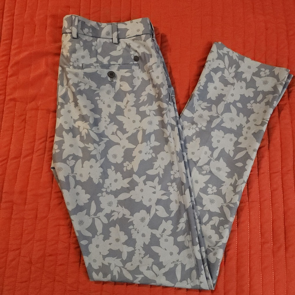 E24 Peter Millar Crown Crafted Mens Floral Pants 33x34 Golf Resort Country Club